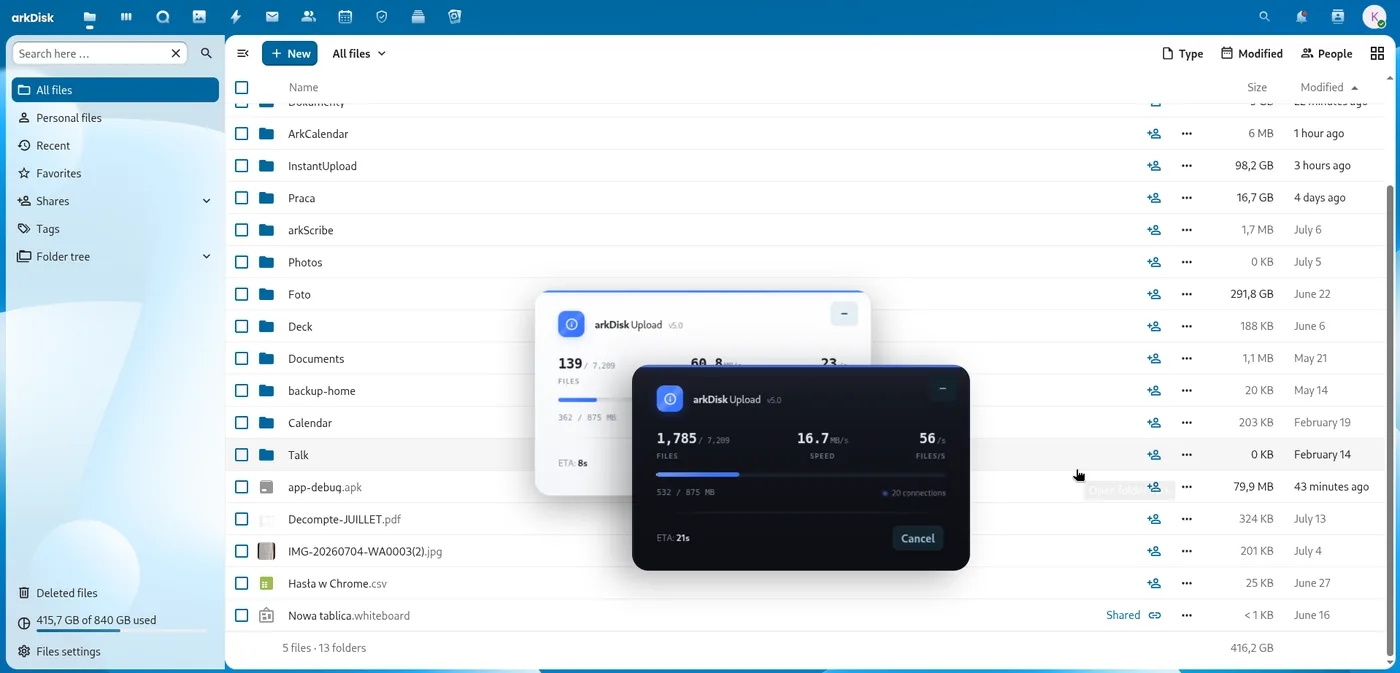 Upload Engine — masovna prijenosa